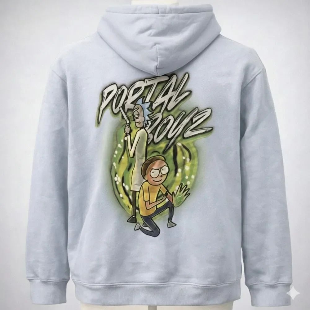Rick and Morty H&M Cartoon Network Graphic Hoodie Sweatshirt XS